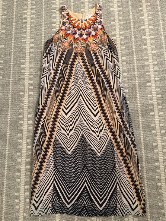 Anthropologie Dresses & Skirts - Anthropologie Silk Bohemian Geometric Midi Dress HD in Paris Size 12